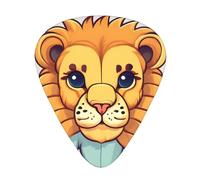 Cartoon cute little lion Guitar Picks 12 Pack Assorted Thickness-0.46mm 0.71mm 0.96mm Thin Medium Heavy Picks for Acoustic Electric Guitar Ukulele