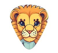 Cartoon cute little lion Guitar picks 12 pieces, ABS material, smooth edges, comfortable feel, 3 optional thicknesses