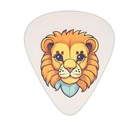 Cartoon Cute Little Lion Guitar Plectrums Classical Triangle Bass Acoustic And Electric Guitar Plectrums For Guitarists 12 Pieces