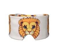 Cartoon Cute Little Lion Printed Sleep Eye and Ear Masks (26.8Ã-4.3 inches) Suitable for Travel, Yoga, Deep Rest Indoor and Outdoor