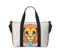 Cartoon Cute Little Lion Travel Duffle Bag-Lightweight Carry On Weekender for Men Women, Waterproof Overnight Bag for Gym Weekend Trips