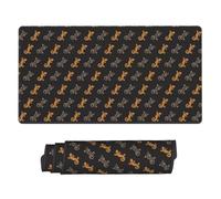 Cartoon Cute Lizard Gecko Large Gaming Mouse Pad - Desk Mat for Keyboard and Mouse with Non-Slip Rubber Base, Desk Pad Mat with Stitched Edges, Keyboard Mousepad for Work Game Office 16x29.5in