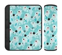 Cartoon Cute Mouse Green 2 Pack seat Belt Padding Shoulder Strap, Protects Your Neck and Shoulders, searbelt Cover for Backpack