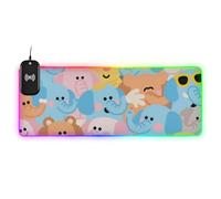 Cartoon Cute mouses Light Color Wirel Charging Glowing pad Mouse Extened Large Desktop 35.4 x 15.7 in Mouse mats for Computer