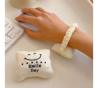 Cartoon Cute Multifunction Comfortable Wrist Pad Protection Pillow Portable Soft Flexible Moveable Wrist Guard Mouse Pads (Turning-Head Smile,6x9.5 cm)