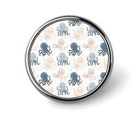 Cartoon Cute Octopus Print Pins for Backpack - Enamel Pins Cute Jacket Coat Hat Bags Badge Pin, Funny Novelty Unique Button Pin Women Men Fashion Jewelry Accessories