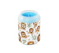 Cartoon Cute Orange Lion Reusable Dog Foot Washer with Soft Massage Brush Pets Cleaning Kit for Medium to Large Dogs limpia patas para perros