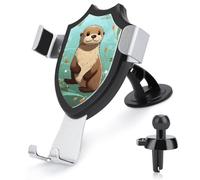 Cartoon Cute Otter Car Phone Mount Universal Auto Phone Holder Adjustable Cellphone Car Mount 360° Rotation, Dashboard & Windshield & Air Vent Strong Suction Cup Phone Stand Compatible with All Smartp