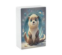 Cartoon Cute Otter Cigarette Case Stylish Lightweight Pocket Holder Case for Smoke Waterproof Cigarette Dispenser Cigarettes Accessories for Outdoor Camping Hiking