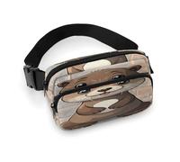Cartoon Cute Otter Fanny Pack Belt Bag with Adjustable Strap Fashion Waist Bag for Outdoor Sports Hiking, white, 20x13cm, Full Printed Waist Bag