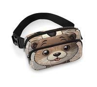 Cartoon Cute Otter Fanny Pack with Multiple Pockets, Personalized Waist Bag with Zipper, Multifunctional Bum Bags for Travel, Belt Bag with Adjustable Strap, Crossbody Bags