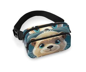 Cartoon Cute Otter Fanny Pack with Multiple Pockets, Personalized Waist Bag with Zipper, Multifunctional Bum Bags for Travel, Belt Bag with Adjustable Strap, Crossbody Bags