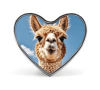 Cartoon Cute Otter Fashion Heart Brooch Pins Lightweight Enamel Lapel Pin for Women Men, Hat Bag Jacket Clothing Accessory Jewelry Gift, Alpaca Llama, Love form