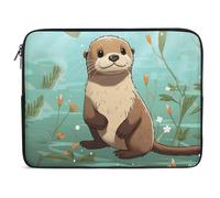 Cartoon Cute Otter Laptop Sleeve 12inch Laptop Protective Case for Women Men Shockproof Computer Cover Portable Notebook Briefcases Computer Carrying Bag Lap Top Protector Compatible with Notebooks