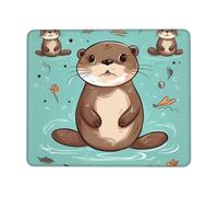 Cartoon Cute Otter Mouse Pad Waterproof Gaming Mousepad for Office Computer Mousepads for Desk Pad with Non-Slip Rubber Base Washable Cloth Mouse Mat 8.3 x 10.3 in