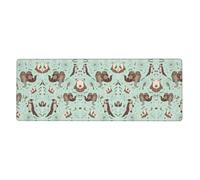Cartoon Cute Otter Oversized Desk Pad, Thick Base Mat, Ergonomic Comfort Pad for Precision Mouse Control