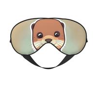 Cartoon Cute Otter Print Comfortable Eye Mask Breathable Adjustable Men Women Lightweight Travel Yoga Work