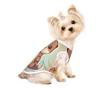 Cartoon Cute Otter Print Dog Shirt Summer Pet T-Shirts Stretchy Cats Dogs Tee Shirt Sleeveless Tank Top Dog Vest