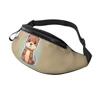 Cartoon Cute Otter Print Men Women Lightweight Adjustable Festivals Waist Pack Crossbody Bag Travel Running