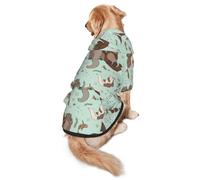 Cartoon Cute Otter Print Soft Dog Hoodie For Medium To Large Dogs, Warm And Breathable Winter Pet Sweatshirt, Easy To Wear Jumper For Cold Weather