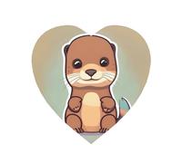 Cartoon Cute Otter Round Magnetic Fridge Magnets For A Vibrant Kitchen: Durable With Enduring Magnetism