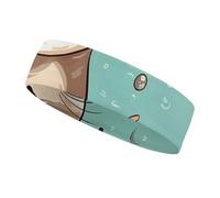 Cartoon Cute Otter Sweatbands Wicking and Moisture-Wicking Function Running Headband Cotton Polyester Fiber Sweat Band for Tennis Basketball Running Gym Working Out