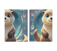 Cartoon Cute Otter Travel Passport Holder with Credit Card Slots And Boarding Pass Slot Passport Book Holder for Passports Credit Cards Boarding Passes