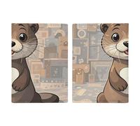 Cartoon Cute Otter Travel Passport Holder with Credit Card Slots And Boarding Pass Slot Passport Book Holder for Passports Credit Cards Boarding Passes