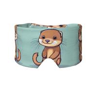 Cartoon Cute Otters Print Eye Shade Cover for Nap Travel Yoga,Eye Cover Blindfold Travel Office Nap Airplane