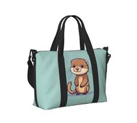 Cartoon Cute Otters Print Travel Hand Bag for Women Men Lightweight Foldable for Weekend Trips Gym Vacation