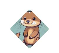 Cartoon Cute Otters Printing 10 Pcs Air Freshener Cards,Car Scented Hanging Sheets Air Freshener Set For Car Decoration
