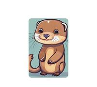 Cartoon Cute Otters Printing 10 Pcs Air Freshener Cards,Car Scented Hanging Sheets Air Freshener Set For Car Decoration
