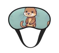 Cartoon Cute Otters Sleep Mask, Eye Mask, Light-Blackout Design Ultra Soft & Comfortable for Men, Women