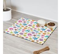 Cartoon Cute Owl Pet Feeding Mat for Cat Dog Water Bowl Food Mats Animal Owl Pet Feeding Mats Absorbent Nti-Slip Contain Spills Protects Floors Placemat 43.1 x 76.2 cm