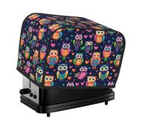 Cartoon Cute Owl Print Toaster Cover 2 Slice - Toaster Oven Covers with Pockets for Kitchen Small Appliance Cover and Fingerprint Protection, Machine Washable