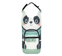 Cartoon Cute Panda Astronaut Sling Bag Water Bottle Zippered Water Bottle Carrying Case Hiking Water Bottle Carrier,Fits 20 oz, 24 oz, 32 oz,40 oz bottles