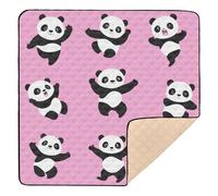 Cartoon Cute Panda Soft Thick Thick Play mat for Baby for Indoor Outdoor Lightweight Foldable Baby Crawling Mat for Babies Infants Toddlers, 50'' x 50''alfombrillas para Bebes jugar