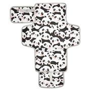 Cartoon Cute Pandas White Black Reusable Toddler Changing pad with Tissue Pocket Diaper mat Changing pad Infant Travel Station Kit cambiadores de pa?ales para Bebes