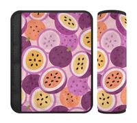 Cartoon Cute Passion Fruit Purple 2 pcs Belt Alert Covers Release Stress to Your Neck and Shoulders for Backpack forro para cinturon de segurida