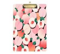 Cartoon Cute Peach Pink clipboards Kids Hard Board for Nursing Student Trade Quest Tabla para escribir con Clip Size 9 x 12