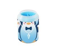 Cartoon Cute Penguin Blue Portable Pet Foot Paws Washer Silicone Brush Soft Essential For All Pets Owners Gently Cleans Paws After Walks
