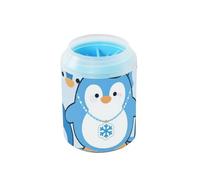 Cartoon Cute Penguin Blue Reusable Pet Foot Cleaner with Soft Massage Brush Feet Bathing Brush for Medium to Large Dogs