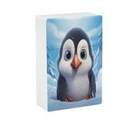 Cartoon Cute Penguin Cigarette Case Stylish Lightweight Pocket Holder Case for Smoke Waterproof Cigarette Dispenser Cigarettes Accessories for Outdoor Camping Hiking