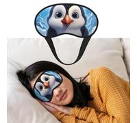 Cartoon Cute Penguin Sleep Mask for Side Sleeper Blackout Eye Masks for Women Men Blindfold Mask Side Sleeper Eye Cover for Sleeping Nap Blackout Eye Shade Cover for Travel