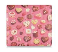 Cartoon Cute Pink Chocolate Cake Leather Toursuit car registration and insurance card holder Automobile Wallet Case Organizer for Essential Document, Driver License, Cards, Cartoon cute pink chocolate