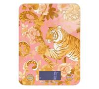 Cartoon Cute Pink Gold Tigers Cooking Scale for Food 11lb/0.18oz, 5kg/5g Scale gram with 4 Unit for Meal Prep Meal Prep Spices (Batteries not Included)