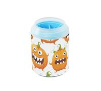 Cartoon Cute Pumpkin monsters Reusable Dog Cleaner Washer and Massager with Soft Silicone Brush Essential For All Pets Owners Suitable for Small, Medium, Large Breed Dogs
