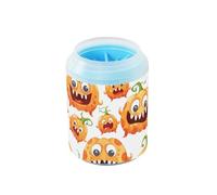 Cartoon Cute Pumpkin Monsters Reusable Dog Cleaner Washer and Massager with Soft Silicone Brush Feet Cleaning Kit for Small Medium Large Breed Dogs, Cats