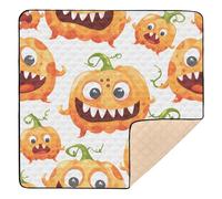 Cartoon Cute Pumpkin Monsters Soft Thick Baby Activity Play Mat for Indoor Outdoor Cozy Breathable Foldable Padded Play Mat for Babies Infants Toddlers, 50'' x 50''tapete de gimnasio