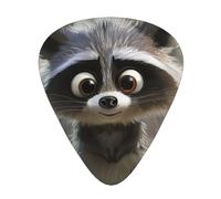 Cartoon Cute Raccoon - Guitar Picks-12 Pack Includes Thin, Medium & Heavy Gauges, Best Gift for Guitar Lovers
